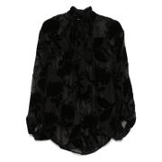 Zimmermann Svart Sammet Blommig Blus Black, Dam