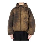 Acne Studios Beige/Svart Nylonjacka Brown, Dam