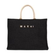 Marni Raffia Effekt Toteväska Black, Herr