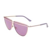 Guess Roséguld Aviator Solglasögon med Lila Linser Pink, Dam