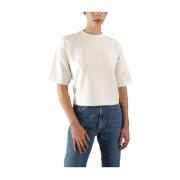 Calvin Klein Premium Scuba T-shirt White, Dam