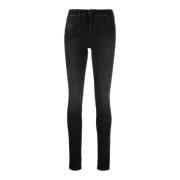 Emporio Armani Slim Fit Svart Denim Jeans Black, Dam