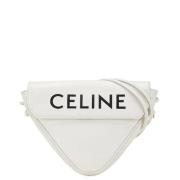 Celine Vintage Pre-owned Laeder crossbodyvskor White, Dam