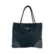 Prada Vintage Pre-owned Canvas totevskor Black, Dam