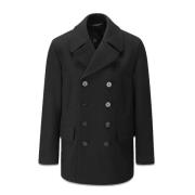 Gloverall Churchill Reefer Peacoat Svart-M Black, Herr