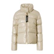 Pinko Kristall Nylon Dam Pufferjacka Beige, Dam