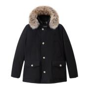 Woolrich Lång Arctic Anorak Parka för Män Blue, Herr