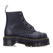 Dr. Martens Svarta Stängda Plattformsstövlar Aw24 Black, Dam