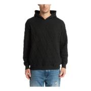 Calvin Klein Logo Plain Hoodie Ingen Stängning Black, Herr