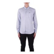 Barbour Logo Front Button Skjorta Blue, Herr