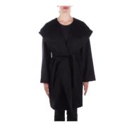 Max Mara Svart huva med fickor Black, Dam