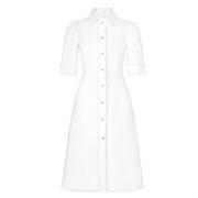 Dolce & Gabbana Vit Tweed Midi Skjortklänning White, Dam