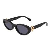 Fendi Elegant Ovala Solglasögon Black, Unisex