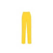 Elisabetta Franchi Gula Straight Leg Byxor Yellow, Dam