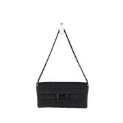 Chanel Vintage Pre-owned Tyg axelremsvskor Black, Dam