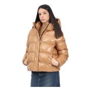 Napapijri Beige Glane Dam Pufferjacka Brown, Dam