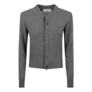 Ami Paris Grå Tonal Cardigan Sweater Gray, Dam