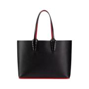 Christian Louboutin Svart Cabata Liten Läder Shopper Väska Black, Dam