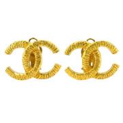 Chanel Vintage Pre-owned Metall rhngen Yellow, Dam