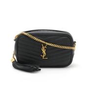 Yves Saint Laurent Vintage Pre-owned Laeder crossbodyvskor Black, Dam