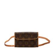 Louis Vuitton Vintage Pre-owned Canvas kuvertvskor Brown, Dam