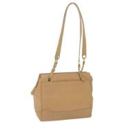 Chanel Vintage Pre-owned Laeder chanel-vskor Beige, Dam