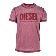 Diesel Casual T-shirt 65% Polyester 35% Bomull Red, Herr