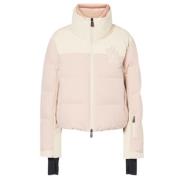 Moncler Vit Vattentät Vadderad Kappa Pink, Dam