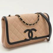 Chanel Vintage Pre-owned Laeder chanel-vskor Beige, Dam