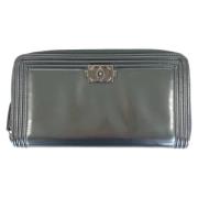 Chanel Vintage Pre-owned Laeder plnbcker Gray, Dam