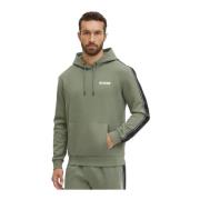 Guess Logo Detalj Hoodie - Grön Green, Herr