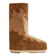 Moon Boot Mockasin-stövletter i mocka Brown, Dam