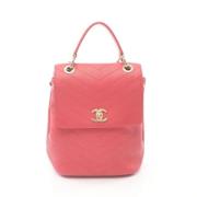 Chanel Vintage Pre-owned Laeder ryggsckar Pink, Dam