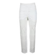 Giulia N Couture Bomull Pantalone White, Dam