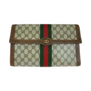 Gucci Vintage Pre-owned Canvas kuvertvskor Beige, Dam