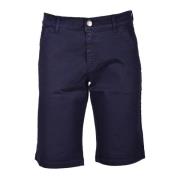 Bikkembergs Bomull Elastan Bermuda Shorts Blue, Herr