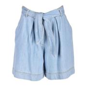 Pinko Bomull Casual Shorts Blue, Dam