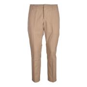 Dondup Bomull Elastan Byxor Beige, Herr