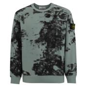 Stone Island Camouflage Bomullströja Grön Grå Multicolor, Herr