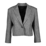 Pinko Stilig Jacka med Blandade Material Gray, Dam