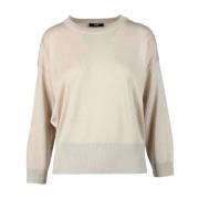 Alpha Studio Round-neck Knitwear Beige, Dam