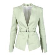 Patrizia Pepe Elegant Linneblandning Blazer Green, Dam