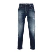 Dondup Indigo Blå Distressed Denim Jeans Blue, Herr