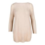 Pink Memories Linne Bomull Blandning Stilig Topp Beige, Dam