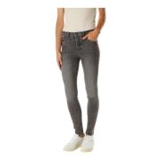 Armedangels Mid Waist Skinny Fit Jeans Gray, Dam