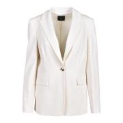 Pinko Elegant Blazer med Stretchigt Tyg White, Dam