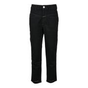 Closed Bomullsblandning Slim Fit Byxor Black, Dam