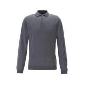 Hugo Boss Svart långärmad ullpolo Gray, Herr