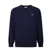 Lacoste Klassisk Ullblandad Tröja Blue, Herr