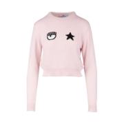 Chiara Ferragni Collection Round-neck Knitwear Pink, Dam